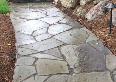 Natural flagstone path