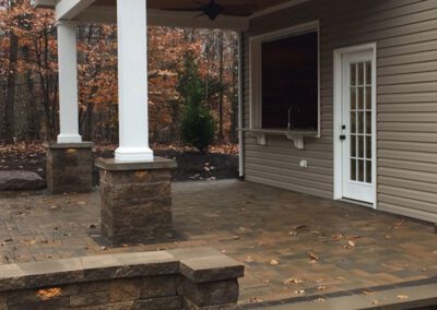 Covered patio and pavilion