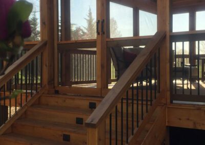 Cedar screened porch